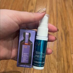 Moroccan Oil Hair Treatment 10ml + Protect & Prevent Hair Spray 20ml Trial NWT